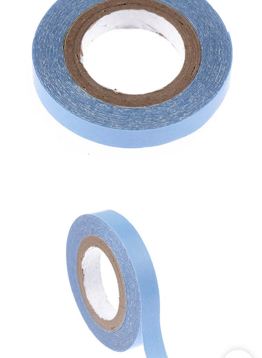 Extra Strong Double Sided Tape-In Extensions 1 Roll 0.8/1CM*3 Yards  Blue Tape