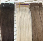 18' Weft Hair- 100%  Double  Drawn Remy Weaving Human HAIR Extensions