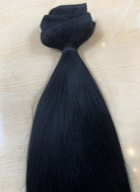 18" Clip On Remi Hair Extensions Silky