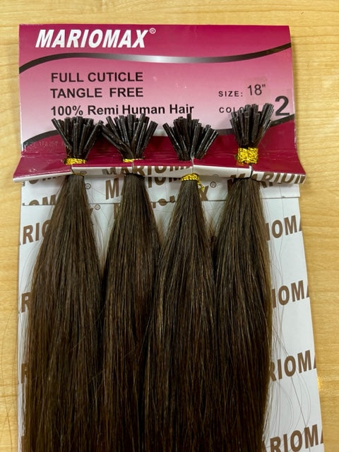 Polymer I-TIP 18" Remi Hair Extensions Silky (25 Strand I-Tip Extensions Per Bundle)