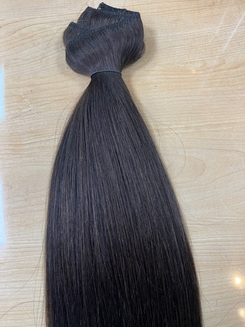 18" Clip On Remi Hair Extensions Silky